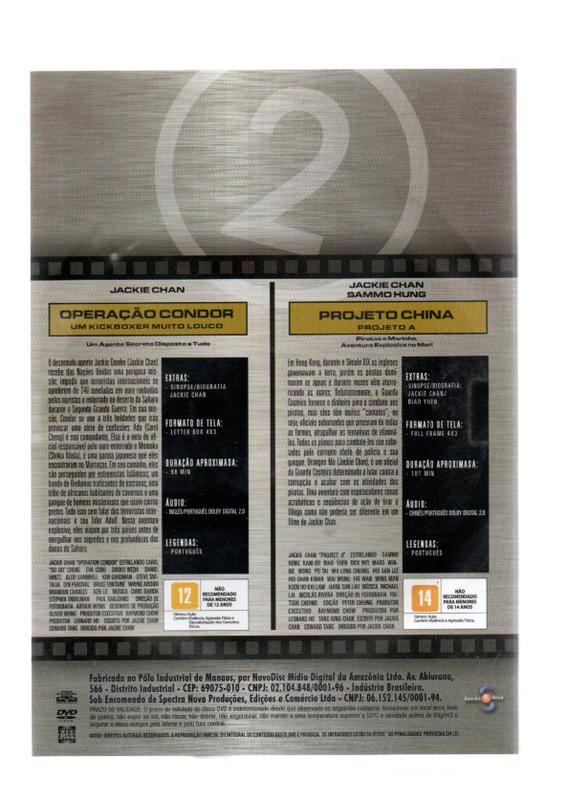 Dvd Duple X 2 - Operação Condor/projeto China - Jackie Chan